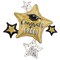 Anagram 35 Inch Grad Sparkle Star Cluster Balloon for Graduation Party Decoration